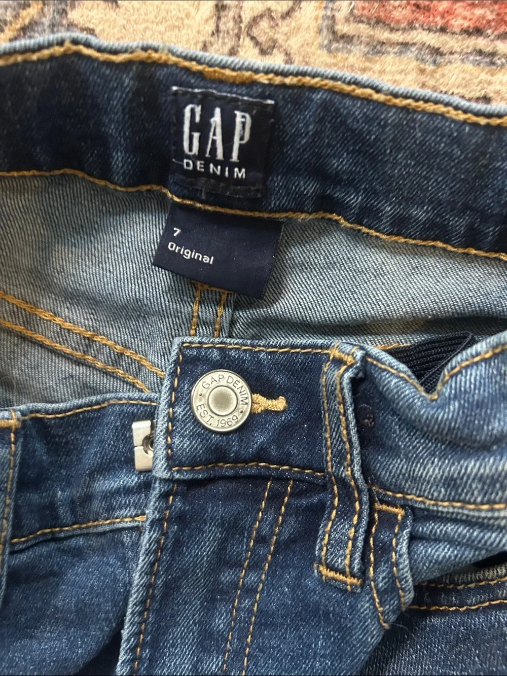 GAP Men's Straight Jeans Trio in Medium and Dark Blue Washes